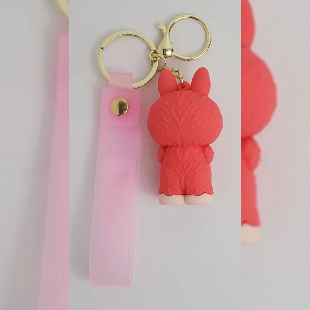 NWT LABUBU MONSTER KEY CHAIN MULTICOLOR BOOM LOGO